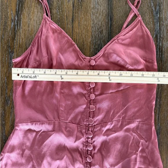 Abercrombie & Fitch Pink Satin Slip Dress Size S - Picture 5 of 14
